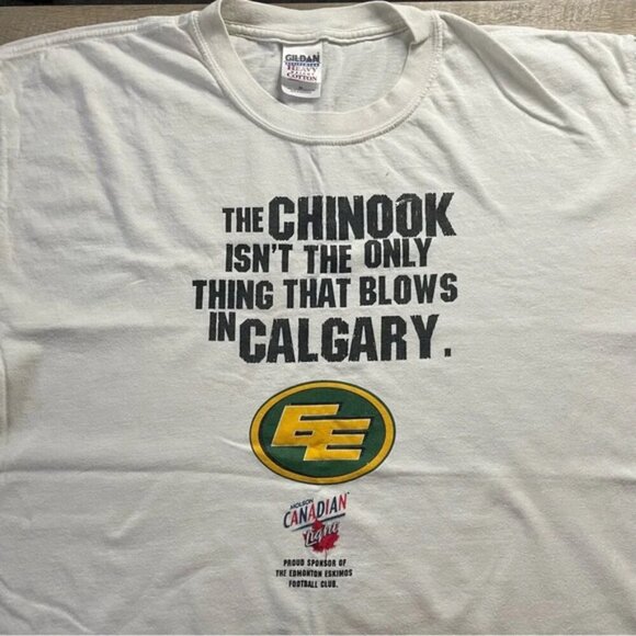 Vintage CFL Edmonton Calgary Rivalry T-Shirt XL - Picture 2 of 5